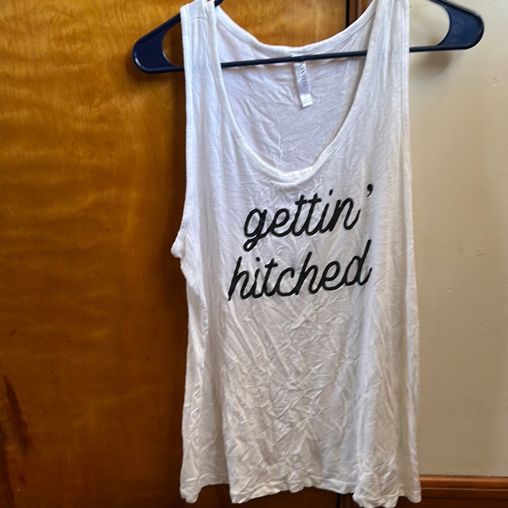 Getting hitched tank from David’s bridal